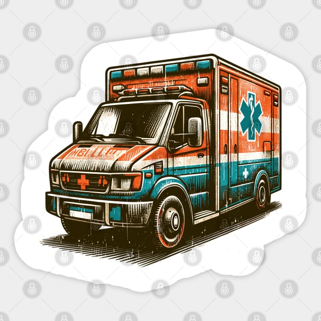 Ambulance Sticker by Vehicles-Art